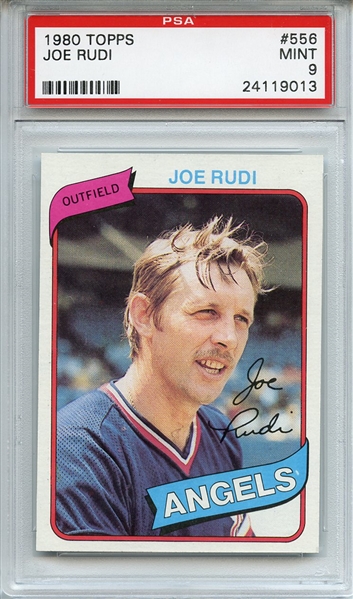 1980 Topps 556 Joe Rudi PSA MINT 9