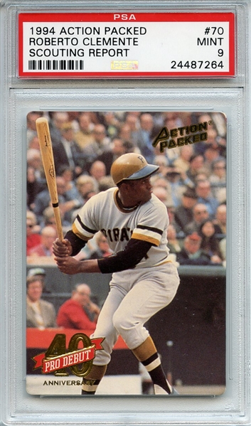 1994 Action Packed 70 Roberto Clemente PSA MINT 9