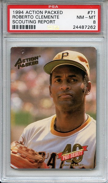 1994 Action Packed 71 Roberto Clemente PSA NM-MT 8