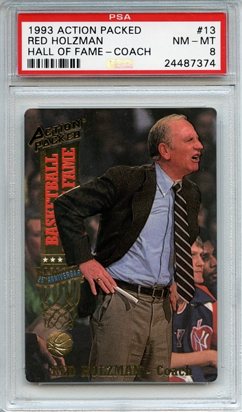 1993 Action Packed 13 Red Holzman PSA NM-MT 8