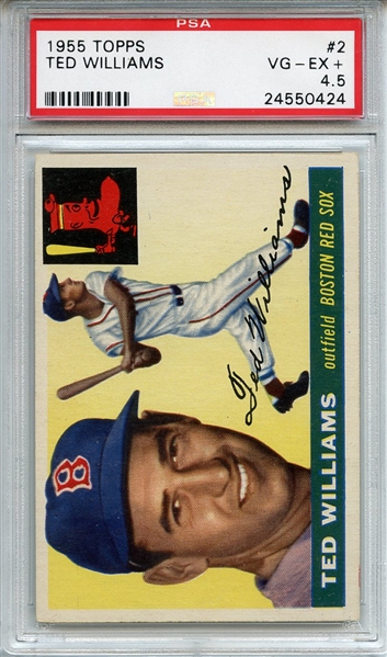 1955 Topps 2 Ted Williams PSA VG-EX+ 4.5