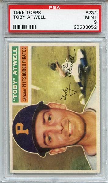 1956 Topps 232 Toby Atwell PSA MINT 9