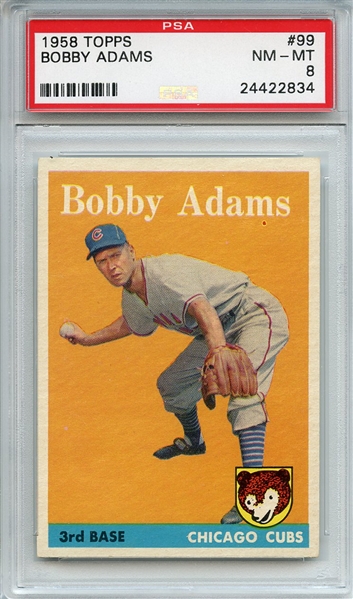 1958 Topps 99 Bobby Adams PSA NM-MT 8