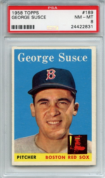 1958 Topps 189 George Susce PSA NM-MT 8