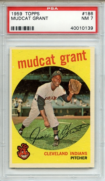 1959 Topps 186 Mudcat Grant PSA NM 7