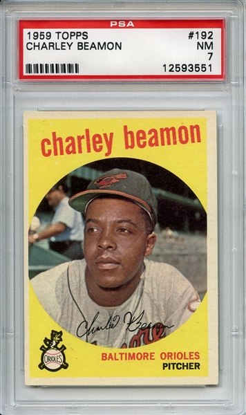 1959 Topps 192 Charley Beamon PSA NM 7