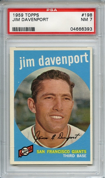 1959 Topps 198 Jim Davenport PSA NM 7