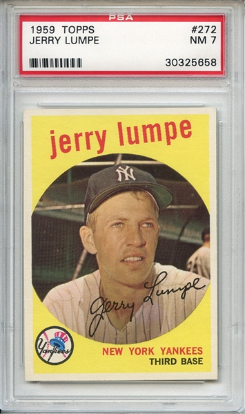 1959 Topps 272 Jerry Lumpe Gray Back PSA NM 7