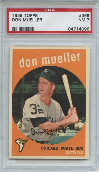 1959 Topps 368 Don Mueller PSA NM 7