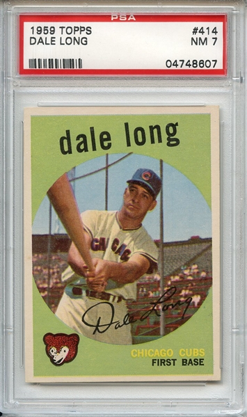 1959 Topps 414 Dale Long PSA NM 7