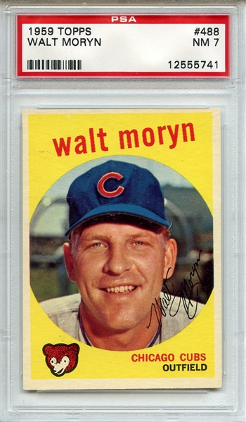 1959 Topps 488 Walt Moryn PSA NM 7