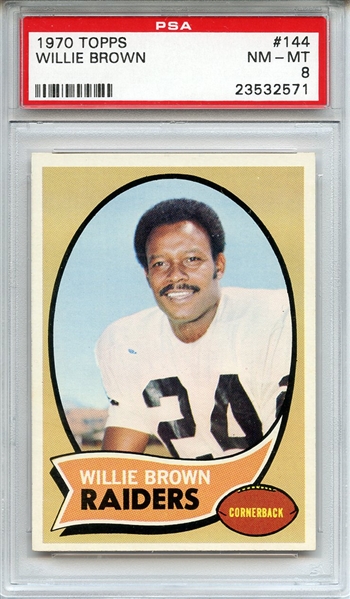 1970 Topps 144 Willie Brown PSA NM-MT 8