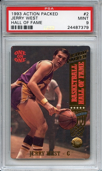 1993 Action Packed 2 Jerry West PSA MINT 9