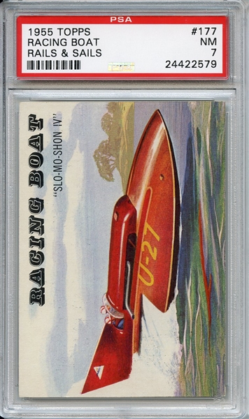 1955 Topps Rails & Sails 177 Racing Boat PSA NM 7
