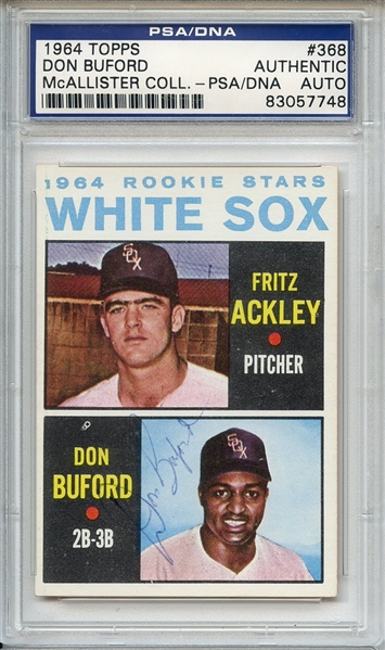 Don Buford Signed 1964 Topps Baseball Card PSA/DNA
