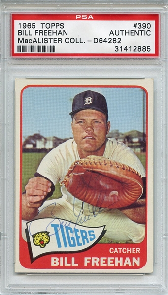 Bill Freehan Signed 1965 Topps Baseball Card PSA/DNA