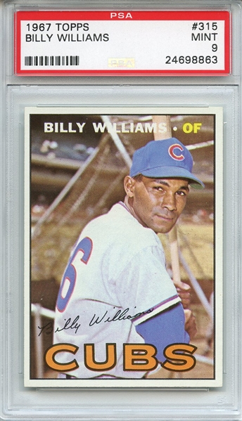 1967 Topps 315 Billy Williams PSA MINT 9