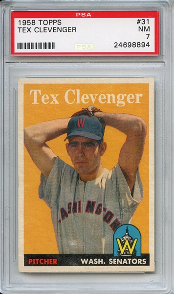 1958 Topps 31 Tex Clevenger PSA NM 7