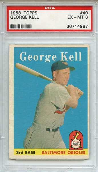1958 Topps 40 George Kell PSA EX-MT 6
