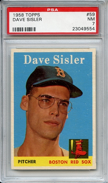1958 Topps 59 Dave Sisler PSA NM 7