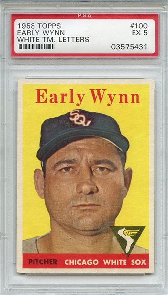 1958 Topps 100 Early Wynn PSA EX 5