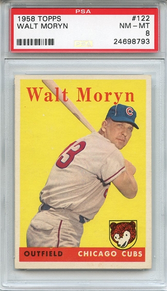1958 Topps 122 Walt Moryn PSA NM-MT 8