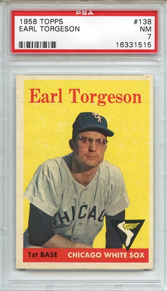 1958 Topps 138 Earl Torgeson PSA NM 7