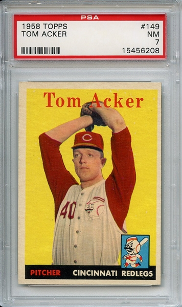 1958 Topps 149 Tom Acker PSA NM 7