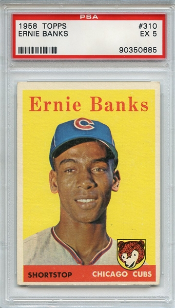 1958 Topps 310 Ernie Banks PSA EX 5