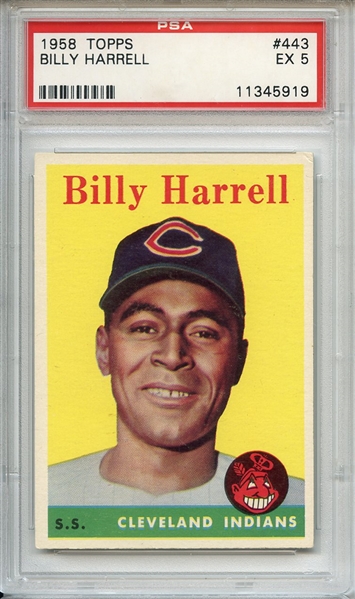 1958 Topps 443 Billy Harrell PSA EX 5