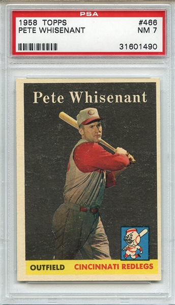 1958 Topps 466 Pete Whisenant PSA NM 7