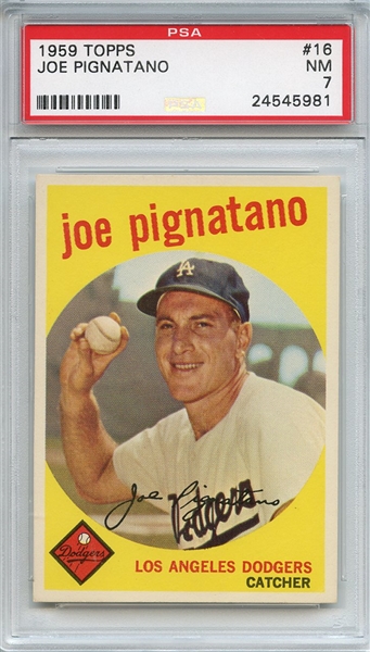 1959 Topps 16 Joe Pignatano PSA NM 7
