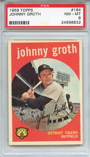 1959 Topps 164 Johnny Groth PSA NM-MT 8