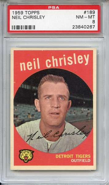 1959 Topps 189 Neil Chrisley PSA NM-MT 8