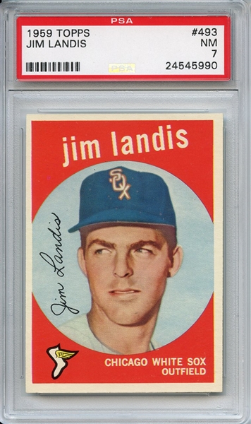 1959 Topps 493 Jim Landis PSA NM 7