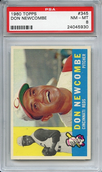1960 Topps 345 Don Newcombe PSA NM-MT 8
