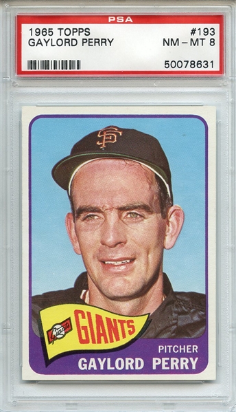 1965 Topps 193 Gaylord Perry PSA NM-MT 8