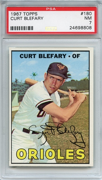 1967 Topps 180 Curt Blefary PSA NM 7