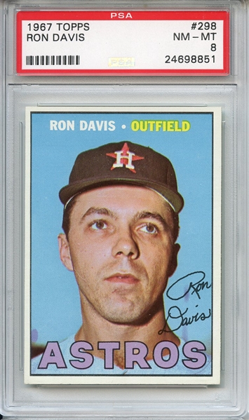1967 Topps 298 Ron Davis PSA NM-MT 8