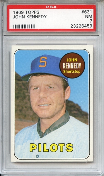 1969 Topps 631 Johnny Kennedy PSA NM 7