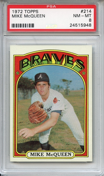 1972 Topps 214 Mike McQueen PSA NM-MT 8