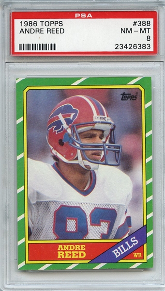 1986 Topps 388 Andre Reed PSA NM-MT 8