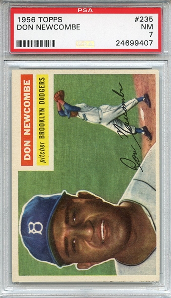 1956 Topps 235 Don Newcombe PSA NM 7