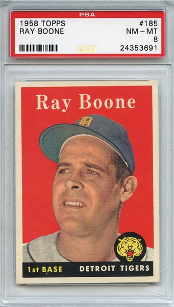 1958 Topps 185 Ray Boone PSA NM-MT 8