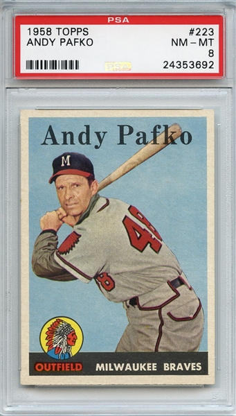 1958 Topps 223 Andy Pafko PSA NM-MT 8