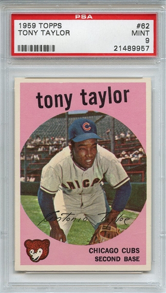 1959 Topps 62 Tony Taylor PSA MINT 9