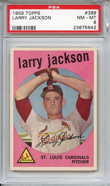 1959 Topps 399 Larry Jackson PSA NM-MT 8