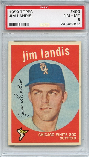 1959 Topps 493 Jim Landis PSA NM-MT 8