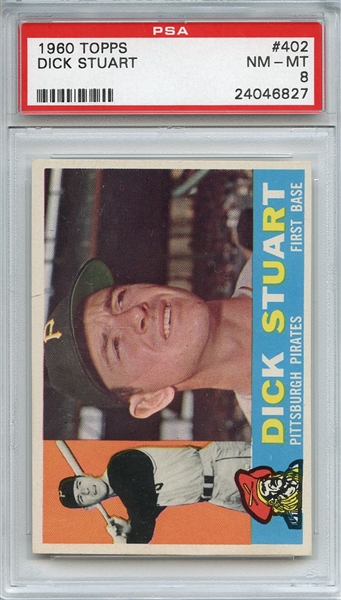 1960 Topps 402 Dick Stuart PSA NM-MT 8