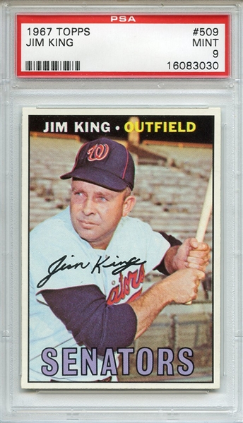 1967 Topps 509 Jim King PSA MINT 9